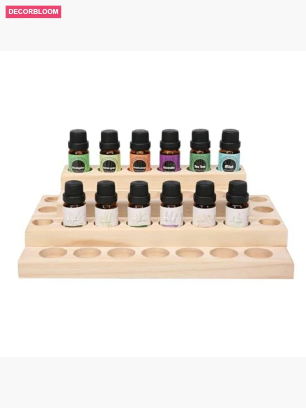 Wooden 30-Slot Essential Oil Display Storage Box